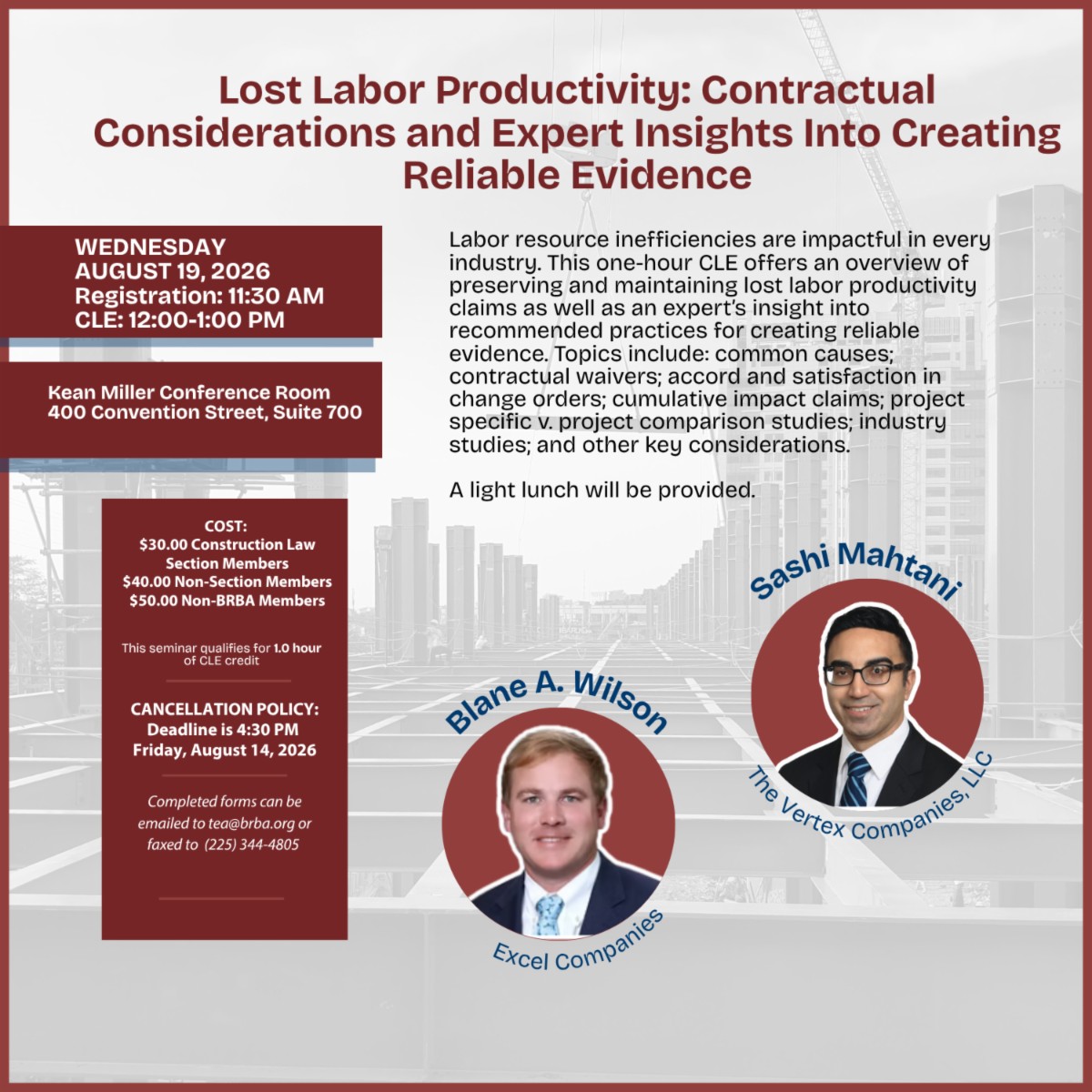 Lost Labor Productivity